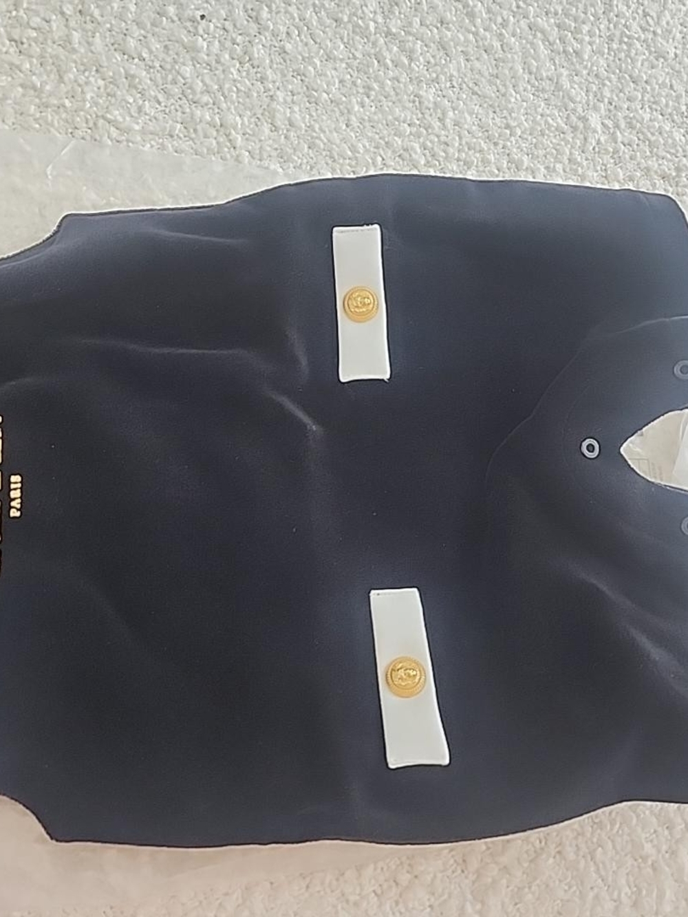Balmain Baby 3M Black & White Logo Romper Gold Buttons NWT